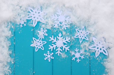 kar taneleri ile kış desen.