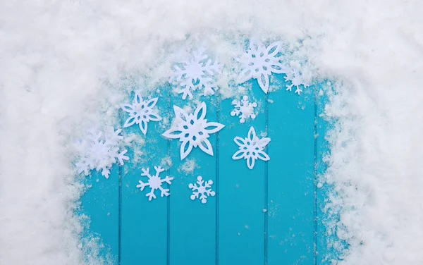 Padrão de inverno com flocos de neve . — Fotografia de Stock