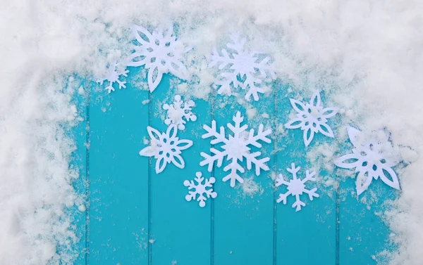 Padrão de inverno com flocos de neve . — Fotografia de Stock