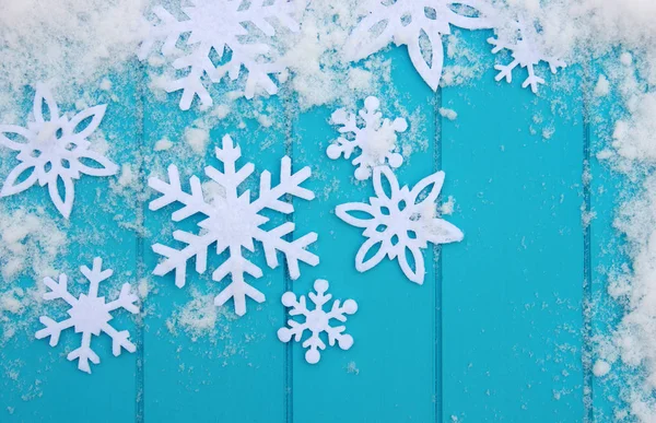 Зимовий візерунок зі сніжинками . — стокове фото