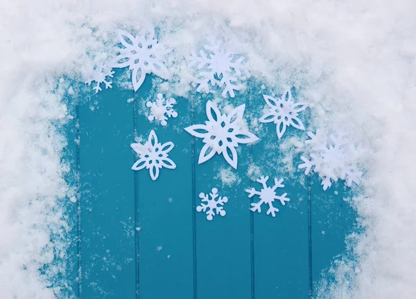 Χειμώνα μοτίβο με νιφάδες χιονιού — Φωτογραφία Αρχείου