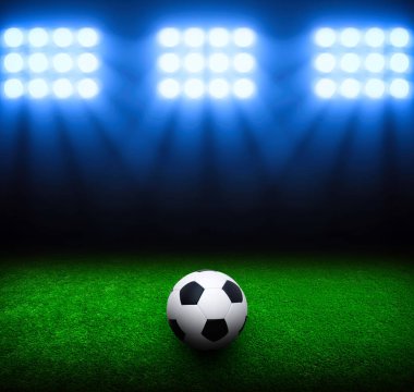 Stadyumda futbol topu
