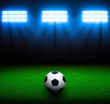Stadyumda futbol topu