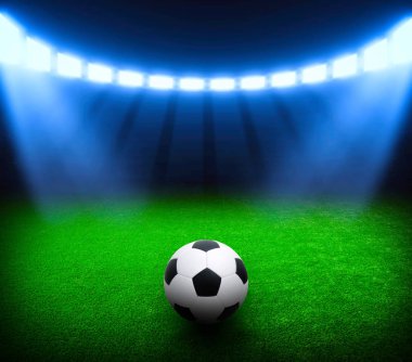 Stadyumda futbol topu