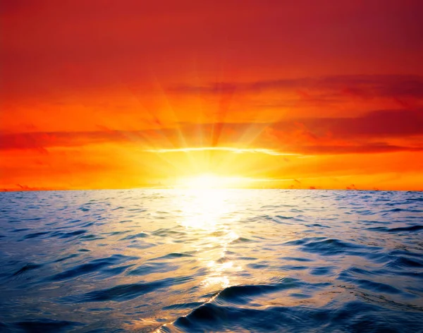 Moře a západ slunce — Stock fotografie