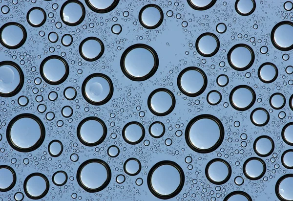 Gotas de agua sobre vidrio — Foto de Stock