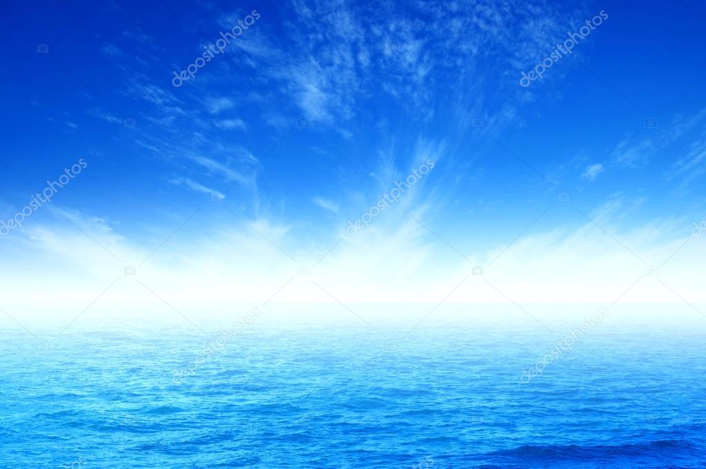 Blue sea background 