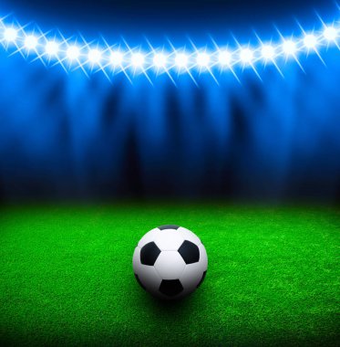 Stadyumda futbol topu