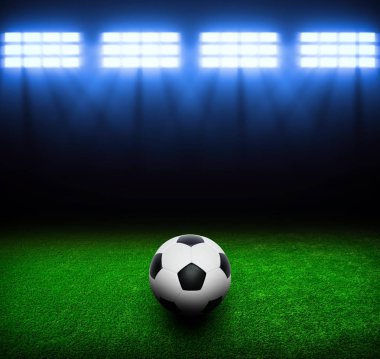 Stadyumda futbol topu