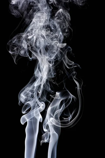 Fumaça Abstrata Isolada Preto — Fotografia de Stock