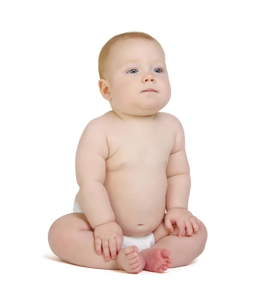 Baby auf weiß — Stockfoto