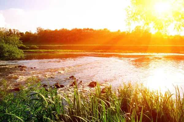 河在太阳 — 图库照片