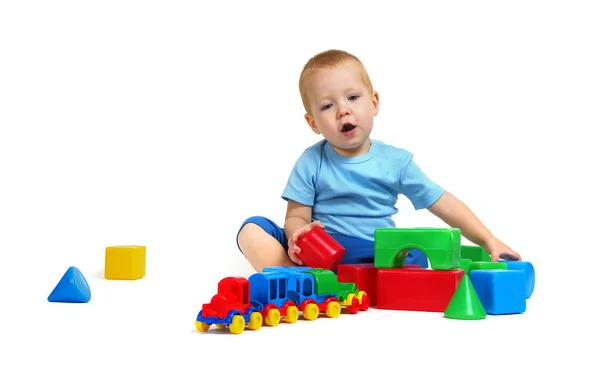 Little boy playing toy — Stock Photo, Image