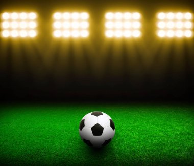 Stadyumda futbol topu