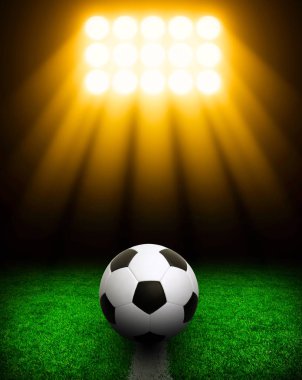 Stadyumda futbol topu