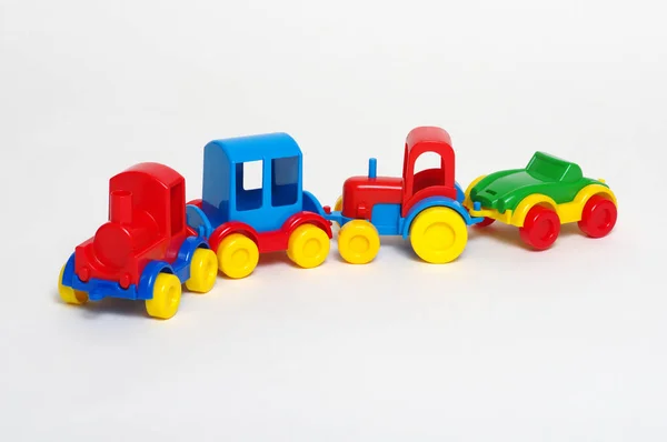 Іграшковий автомобіль ізольований на білому — стокове фото