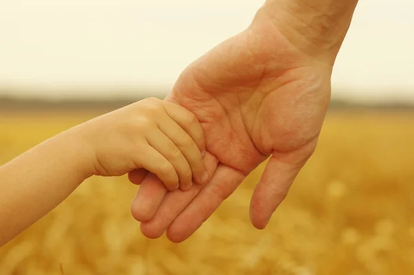 Τα χέρια του πατέρα και κόρη — Φωτογραφία Αρχείου