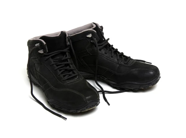 Botas de homem preto — Fotografia de Stock