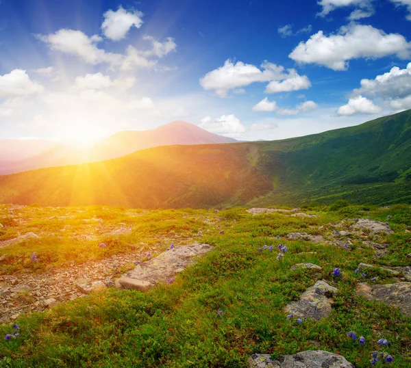 Montagne avec le soleil — Photo