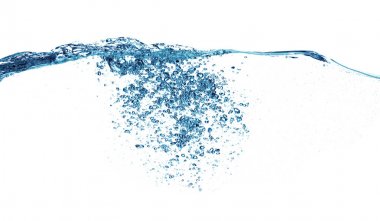 Beyaz üzerine su sıçrama 