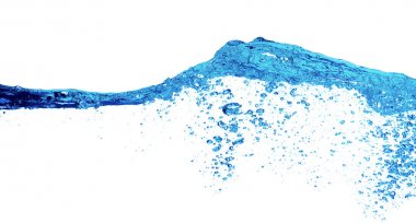 Beyaz üzerine su sıçrama 