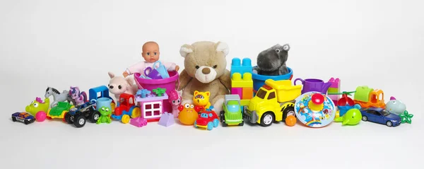 Brinquedos em um branco — Fotografia de Stock