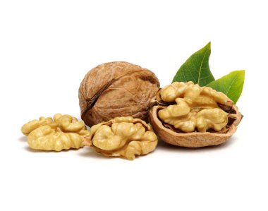 Walnuts with leaves  clipart