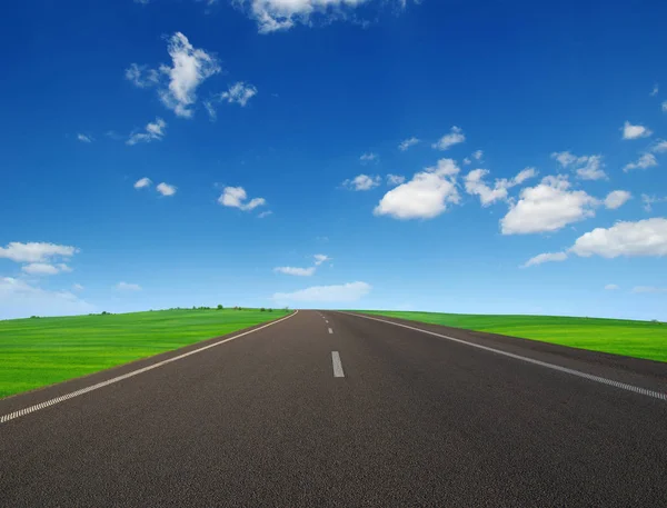 Asphalt car road — Stock Photo, Image