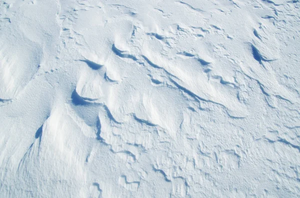 Wysoki kąt widzenia tekstury śniegu. — Zdjęcie stockowe