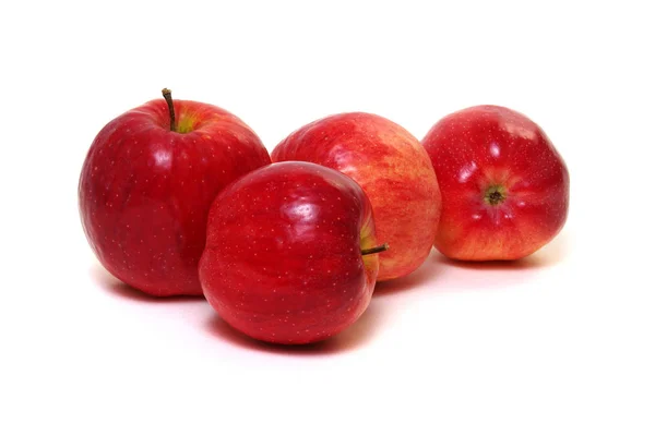 Červené jablko na bílém — Stock fotografie