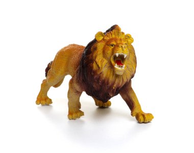 Toy lion  isolated on white