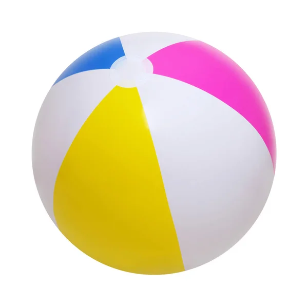 Piłka plażowa na biały — Zdjęcie stockowe