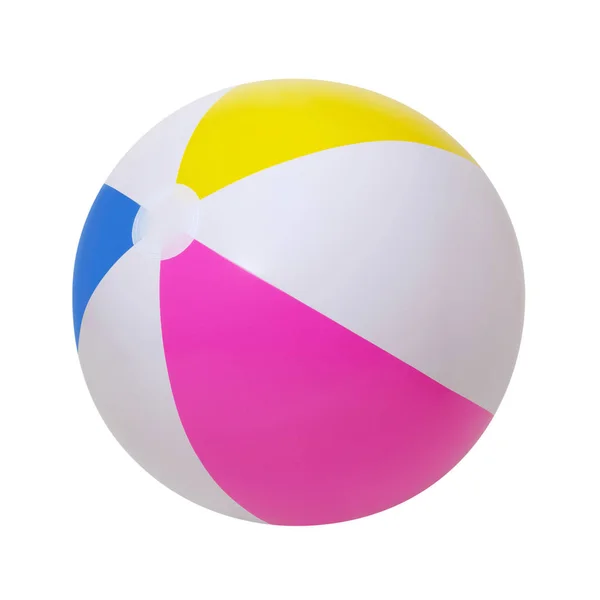 Пляжный мяч на белом — стоковое фото