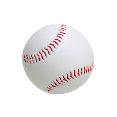 Beyazda izole edilmiş beyzbol