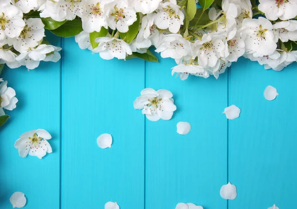 Fiori primaverili su legno — Foto Stock