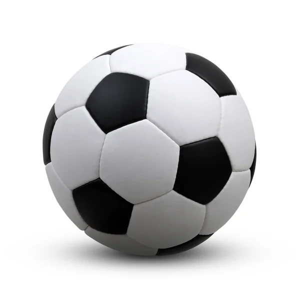 Pallone da calcio su bianco — Foto Stock