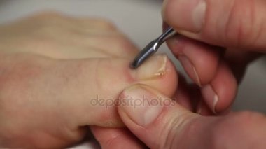Pedikür tırnak salonu içinde getting kadın