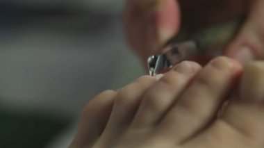 Pedikür tırnak salonu içinde getting kadın
