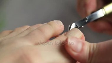 Pedikür tırnak salonu içinde getting kadın