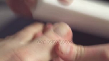 Pedikür tırnak salonu içinde getting kadın