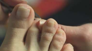 Pedikür tırnak salonu içinde getting kadın