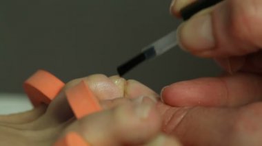 Pedikür tırnak salonu içinde getting kadın