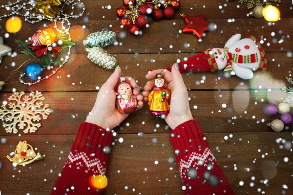 Navidad y Año Nuevo fondo —  Fotos de Stock