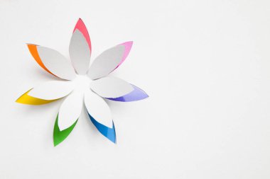 Paper origami flower clipart