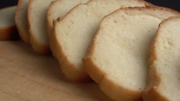 Pane di pane bianco fresco — Video Stock