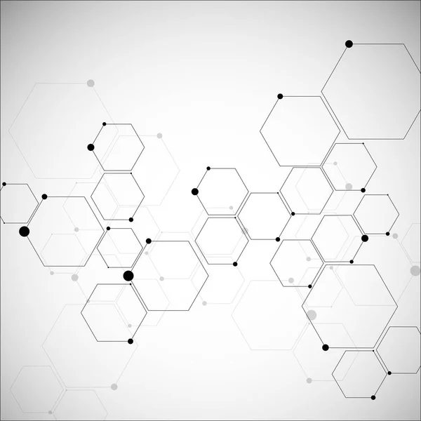 Estructuras hexagonales abstractas — Vector de stock