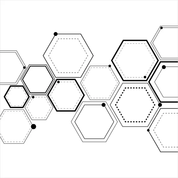 Abstrakta sexkantiga strukturer — Stock vektor