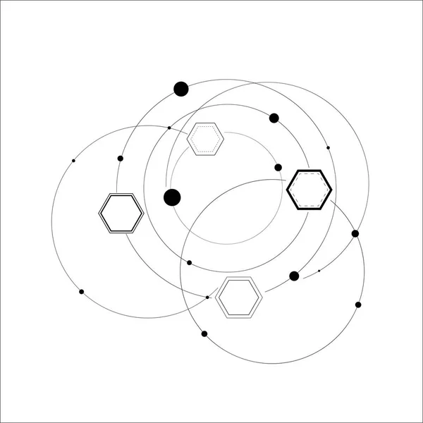 抽象の六角形構造 — ストックベクタ