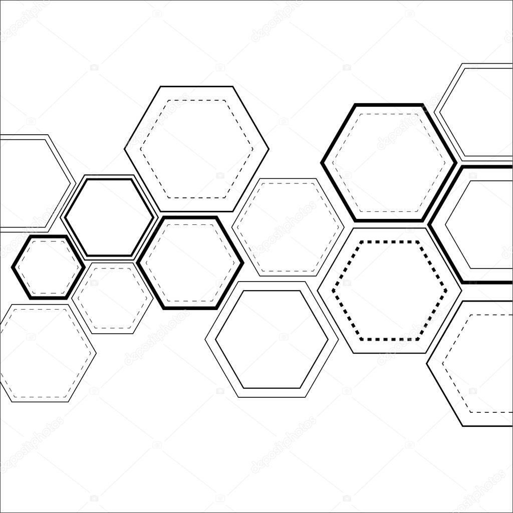 Abstract hexagonal structures