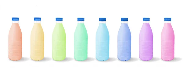 Big bottles on the white background. — Stock Photo, Image